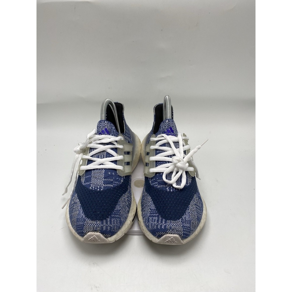 Adidas Shoes Women Size 5.5  Ultraboost 21 Blue Athletic Running 4125 - Picture 3 of 14